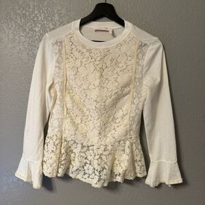 See by Chole bell sleeve lace top